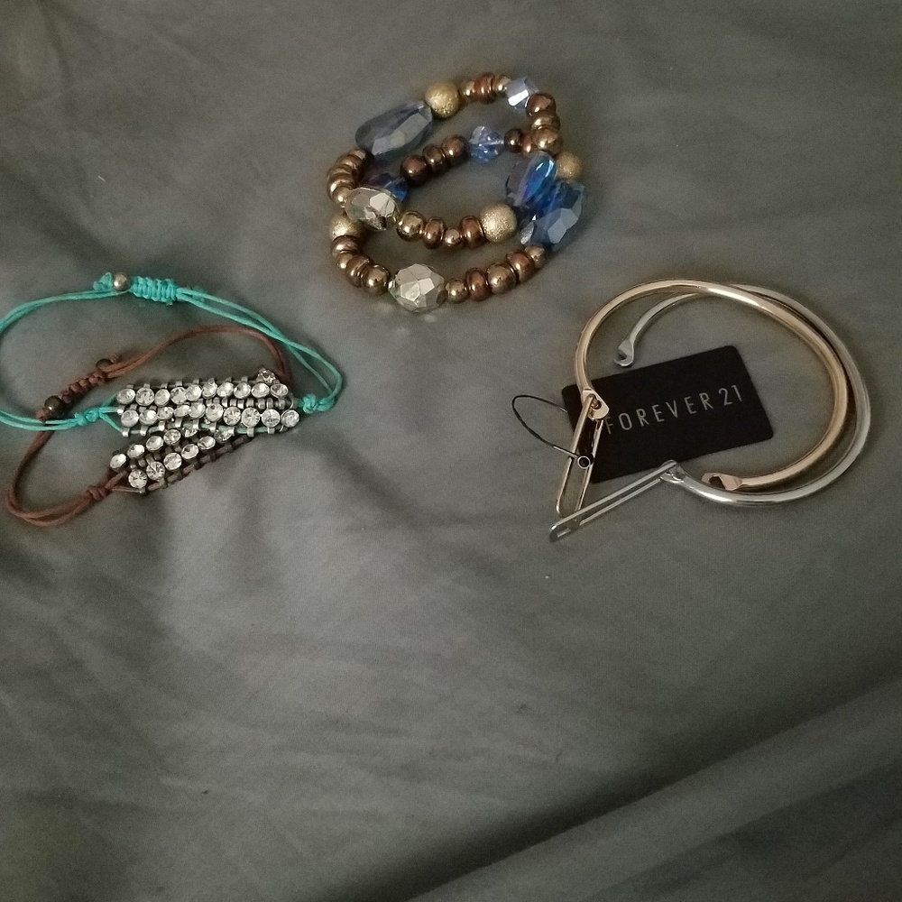Bundle of 9 forever 21 bracelets